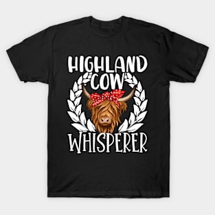 Highland Cow Highland Cattle Highland Cow Whisperer T-Shirt